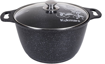 Кастрюля Kukmara кмт82-1а (темный мрамор)