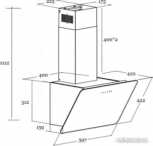 Кухонная вытяжка Schtoff Macau 60 (белый)