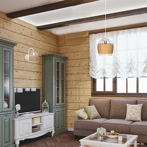 Подвесная люстра Элетех Кантри 211 НСБ 01-60-179 1005405189 (белый муар)