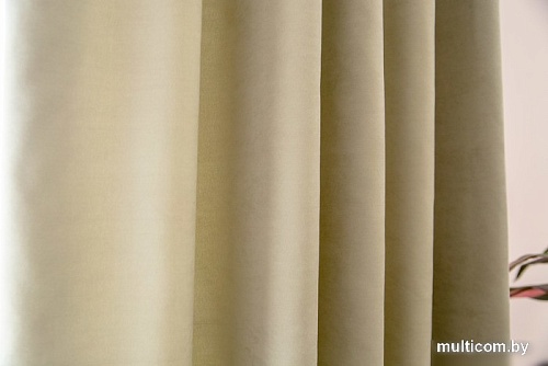 Комплект штор Decoretto Сатин СО-K9 4x2.6 м (оливковый, 2 шт)