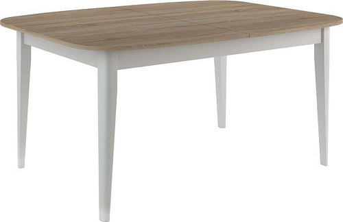 Обеденный стол Васанти плюс Дорн 120/160x80 (белый/дуб сонома)