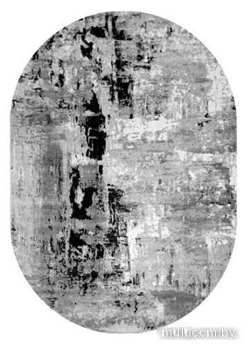 Прикроватный коврик Bossan Nizza 3947A-SIYAH-AGRI-OVAL 0.8x1.5 м