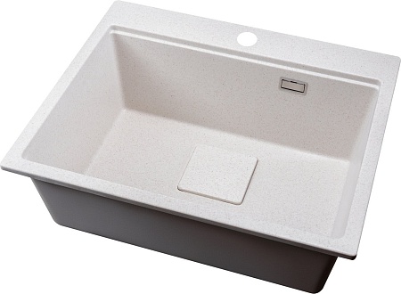 Кухонная мойка Marblan Comfort 60 (бежевый, с сифоном и колландером)