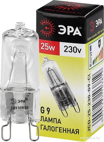 Галогенная лампа ЭРА G9-JCD-25-230V-CL