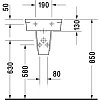 Умывальник Duravit Starck 2 38x26 (0761380000)