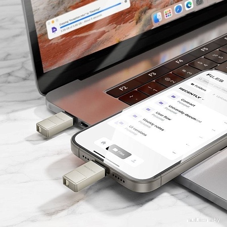 USB Flash Borofone BUD6 64GB (серебристый)