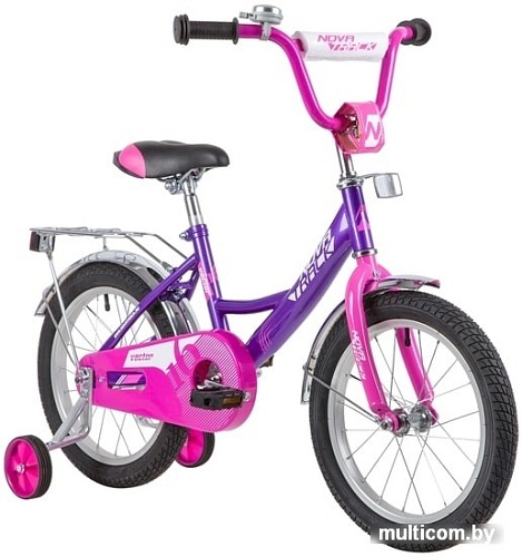 Детский велосипед Novatrack Vector 16 2020 163VECTOR.LC20 (фиолетовый/розовый)