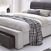 Кровать Halmar Cassandra S 160x200 (белый/черный)