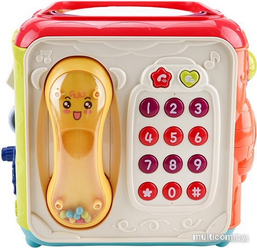 Бизиборд Рыжий кот Куб 6 в 1 2049397