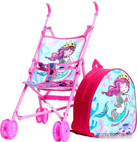 Коляска для кукол Happy Valley Давай поиграем с рюкзачком 7105147