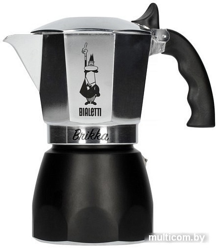 Гейзерная кофеварка Bialetti Brikka 2020 (черный, 4 порции)