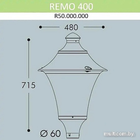 Садовый светильник Fumagalli Remo R50.000.000.LXD6L