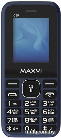 Кнопочный телефон Maxvi C30 (синий)
