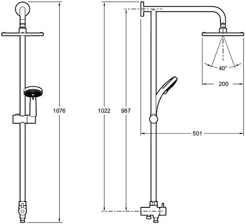 Душевая система Jacob Delafon Eo Eco [E45893-CP]