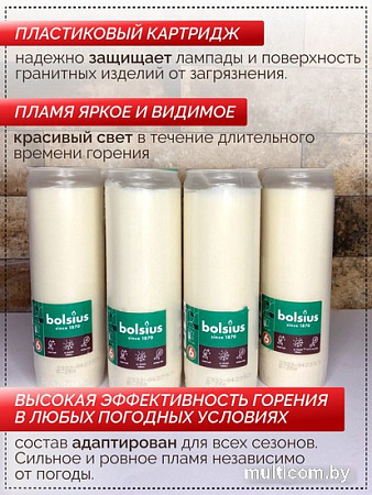 Набор свечей Bolsius Ритуальные масляные Copmo rc6 rspo mb 6 дней горения (белый)