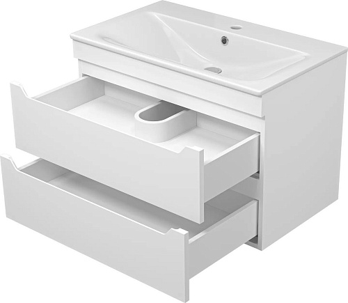 Misty Тумба под умывальник Бриз 80 П-Бри-09080-012Я+WB.FN/Breeze/80-C/WHT.G/S1