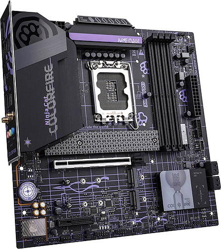 Материнская плата Colorful Colorfire B760M-Meow WiFi D5 Purple