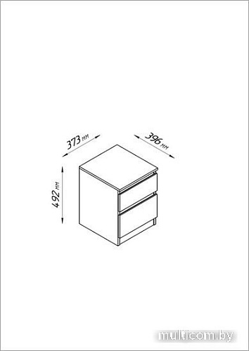 Тумба Mio Tesoro Кастор 2 ящика 2.03.03.050.1 (белый)