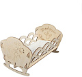 Кроватка для кукол Leader Toys Gold Fish 11392 (дерево светлое)