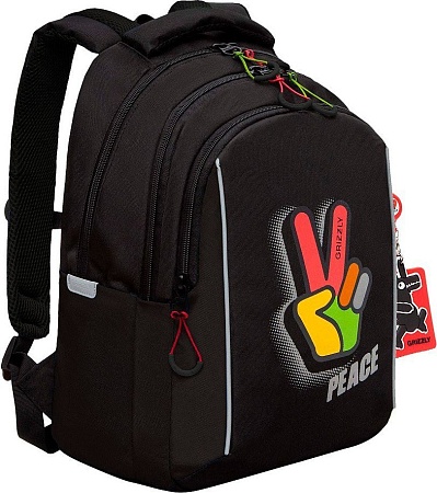 Школьный рюкзак Grizzly RB-452-4f (черный)