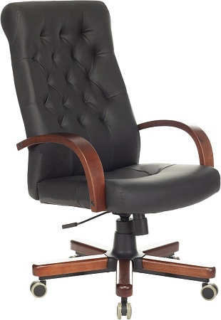 Офисное кресло Бюрократ T-9928WALNUT/ECO (черный)