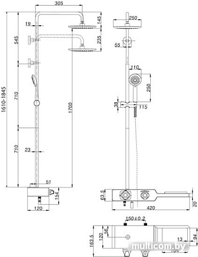 Душевая система Lemark Tropic LM7009C