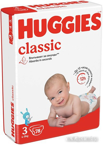 Подгузники Huggies Elite Soft Mega 3 (78 шт)