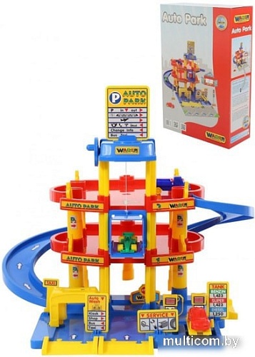 Элемент трека Полесье Паркинг 3-уровневый с автомобилями 37893