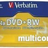 DVD+RW диск Verbatim 4.7Gb 4x Verbatim DLP Silver по 25 шт. CakeBox 043489