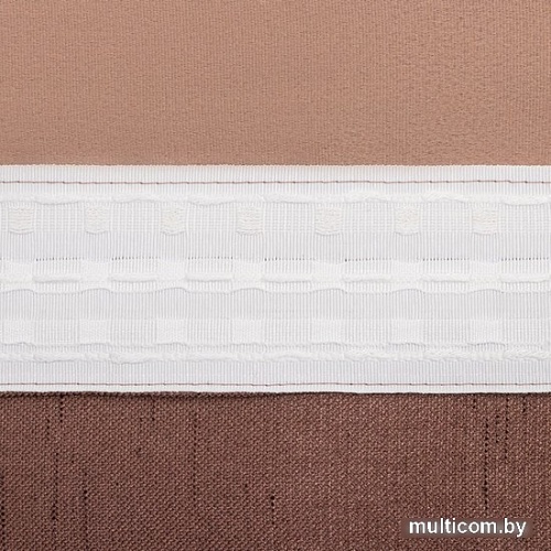 Штора Этель Классика 7062897 1.45x2.65. коричневый, 1 шт)