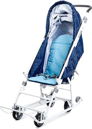 Санки-коляска Nika У3-1К/1 (северный синий)