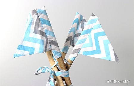 Вигвам Мебельград Зигзаг (небесный/звездопад на сером)