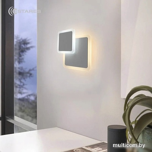 Бра Estares Geometria Square 12W 2S-184x53-WHITE/WHITE-220-IP20_2021