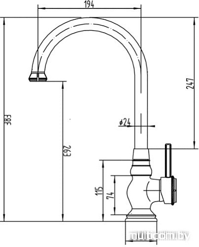 Смеситель ZorG AZR 700 K-6-12 BR