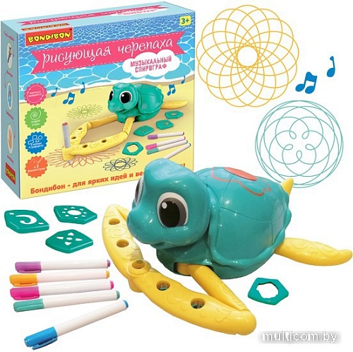 Трафарет Bondibon Спирограф музыкальный Рисующая черепаха ВВ5504
