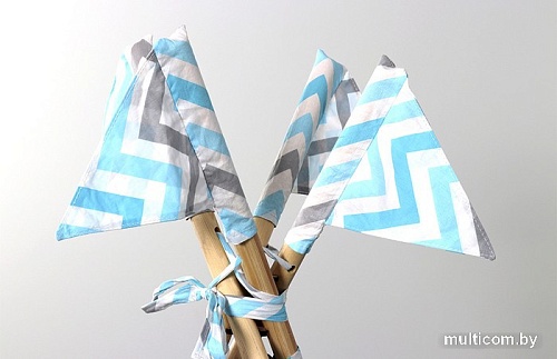 Вигвам Мебельград Зигзаг (небесный/звездопад на сером)