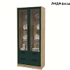 Шкаф-витрина Интерлиния Концепт Тренд КТ-ШВ2 (дуб золотой/изумруд)