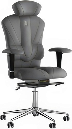 Кресло Kulik System Victory (экокожа, серый с подголовником)