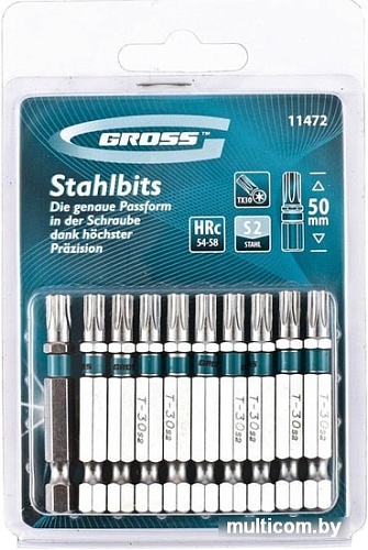 Набор бит GROSS 11472 (10 предметов)