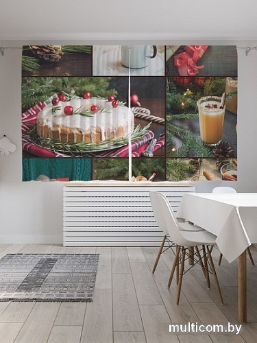 Комплект штор JoyArty Праздничный коллаж Oxford DeLux 1.45x1.8 м pox_380805 (2 шт)