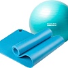 Набор для йоги Sundays Fitness Фитбол 75см IR97403 + Коврик 1.2см IR97506 (голубой, голубой)