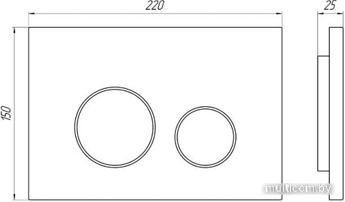 Панель смыва Ани Пласт WP1310 (хром)