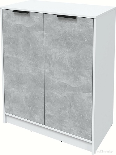 Тумба Интерлиния Концепт КТ-Т84 (бетон/белый платинум)