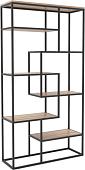 Стеллаж Hype Mebel Зиг-Заг-2 120x200 (черный/дуб галифакс натуральный)
