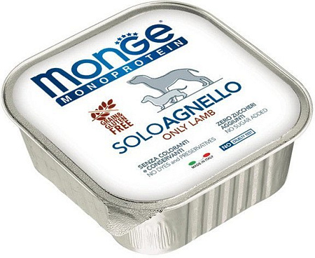 Сухой корм для собак Monge Monoprotein с ягненком и ламистер (150 г)
