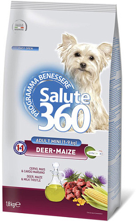 Сухой корм для собак Pet360 Salute 360 Dog Adult Mini с олениной и кукурузой 1.8 кг