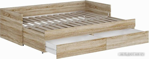 Кровать с выдвижным спальным местом Mio Tesoro Кастор раздвижная 80x200 2.03.08.130.3 (дуб сонома)