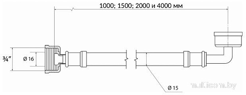 Шланг заливной Aquant ZS150-100-MR