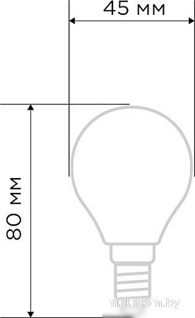 Светодиодная лампочка Rexant Шарик GL45 9.5Вт 915Лм 4000K E27 604-136