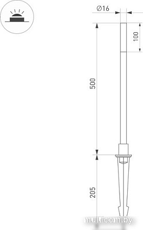 Садовый светильник Arlight KT-CANNA-L500-1W
